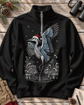 Santa Heron Birdwatching Quarter-Zip Stretch Sweatshirt Spandex UPF50+