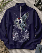 Santa Heron Birdwatching Quarter-Zip Stretch Sweatshirt Spandex UPF50+