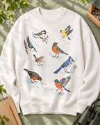 Spring Backyard Birdwatching Songbirds Graphic Sweatshirt