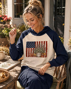 UPF 50+ American Flag Patriotic Potted Herb Sun Hoodie for garden and nature lovers – product image 2