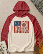 UPF 50+ American Flag Patriotic Sunflower Botanical Sun Hoodie for garden and nature lovers – product image 1