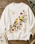 American Goldfinch Coneflower Birding Pair Crewneck Sweatshirt for birdwatching and garden lovers – product image 5