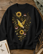 American Goldfinch Sunflower Bird Lover Crewneck Sweatshirt for birdwatching and garden lovers – product image 6