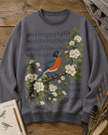 American Robin Apple Blossom Music Birdwatching Sweatshirt for birdwatching enthusiasts – product image 5
