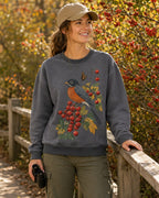 American Robin Red Currant Autumn Birdwatching Sweatshirt for birdwatching enthusiasts – product image 2