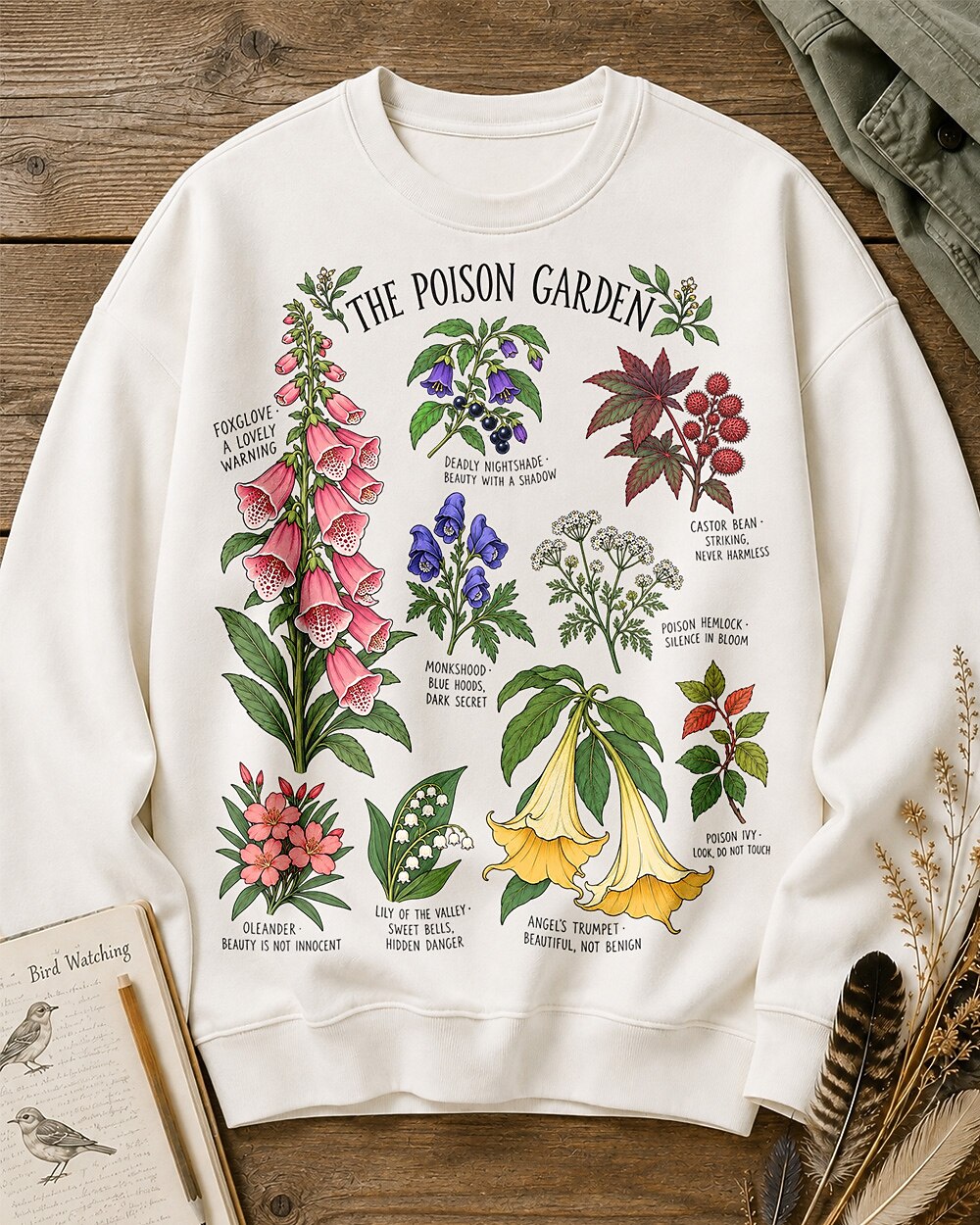 Poison Garden Botanical Floral Graphic Sweatshirt