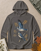 UPF 50+ Blue Jay Oak Branch Birdwatching Sun Hoodie for birdwatching enthusiasts – product image 7