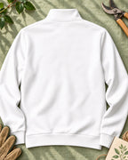 Peony Bees Floral Quarter-Zip Stretch Sweatshirt Spandex UPF50+