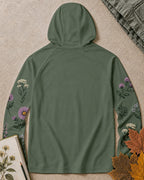UPF 50+ Chickadee American Robin Wildflower Sun Hoodie for birdwatching and garden lovers – product image 3