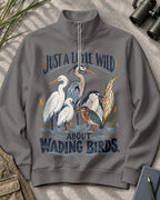 Wadina Birds Just A Little Wild UPF50+ Spandex Quarter-Zip Stretch Sweatshirt
