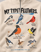 Backyard Birds My Type Feathers UPF50+ Spandex Quarter-Zip Stretch Sweatshirt