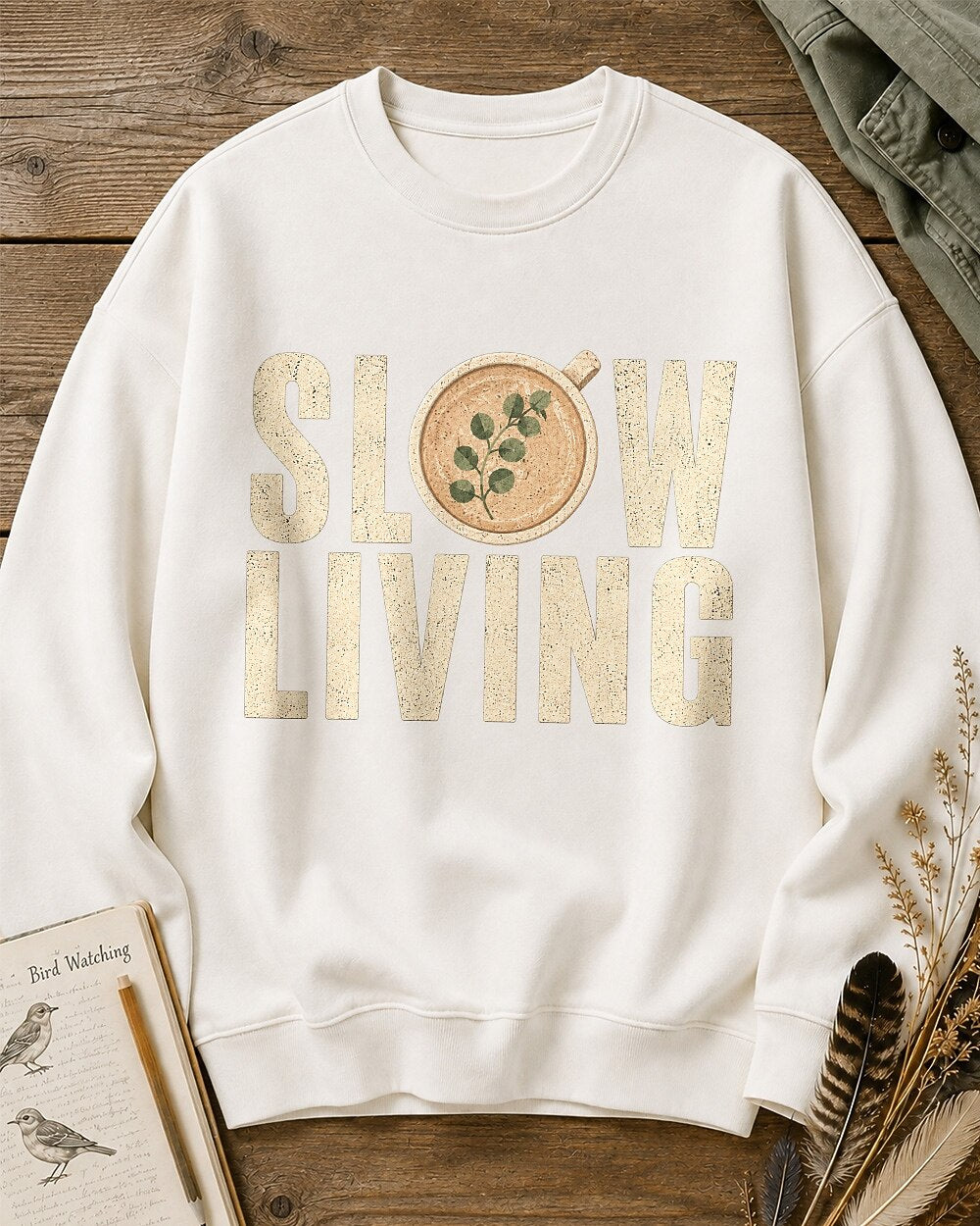 Slow Living Potted Herb Botanical Gardening Sweatshirt