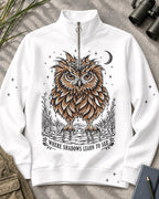 Owl Marsh Birdwatching Quarter-Zip Stretch Sweatshirt Spandex UPF50+