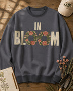 In Bloom Floral Wreath Botanical Garden Sweatshirt