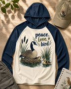 UPF 50+ Goose Nesting Family Wetland Sun Protection Hoodie