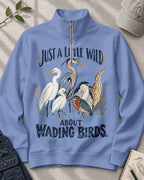 Wadina Birds Just A Little Wild UPF50+ Spandex Quarter-Zip Stretch Sweatshirt
