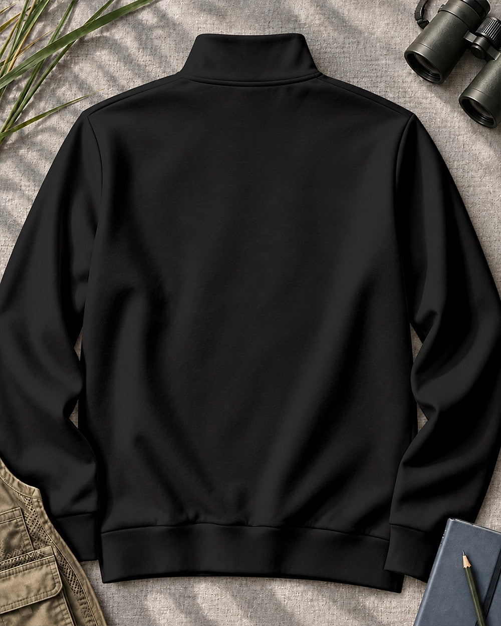 Great Blue Heron Wetland UPF50+ Spandex Quarter-Zip Stretch Sweatshirt