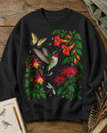 Ruby Throated Hummingbird Wildflower Garden Bird Watching Sweatshirt