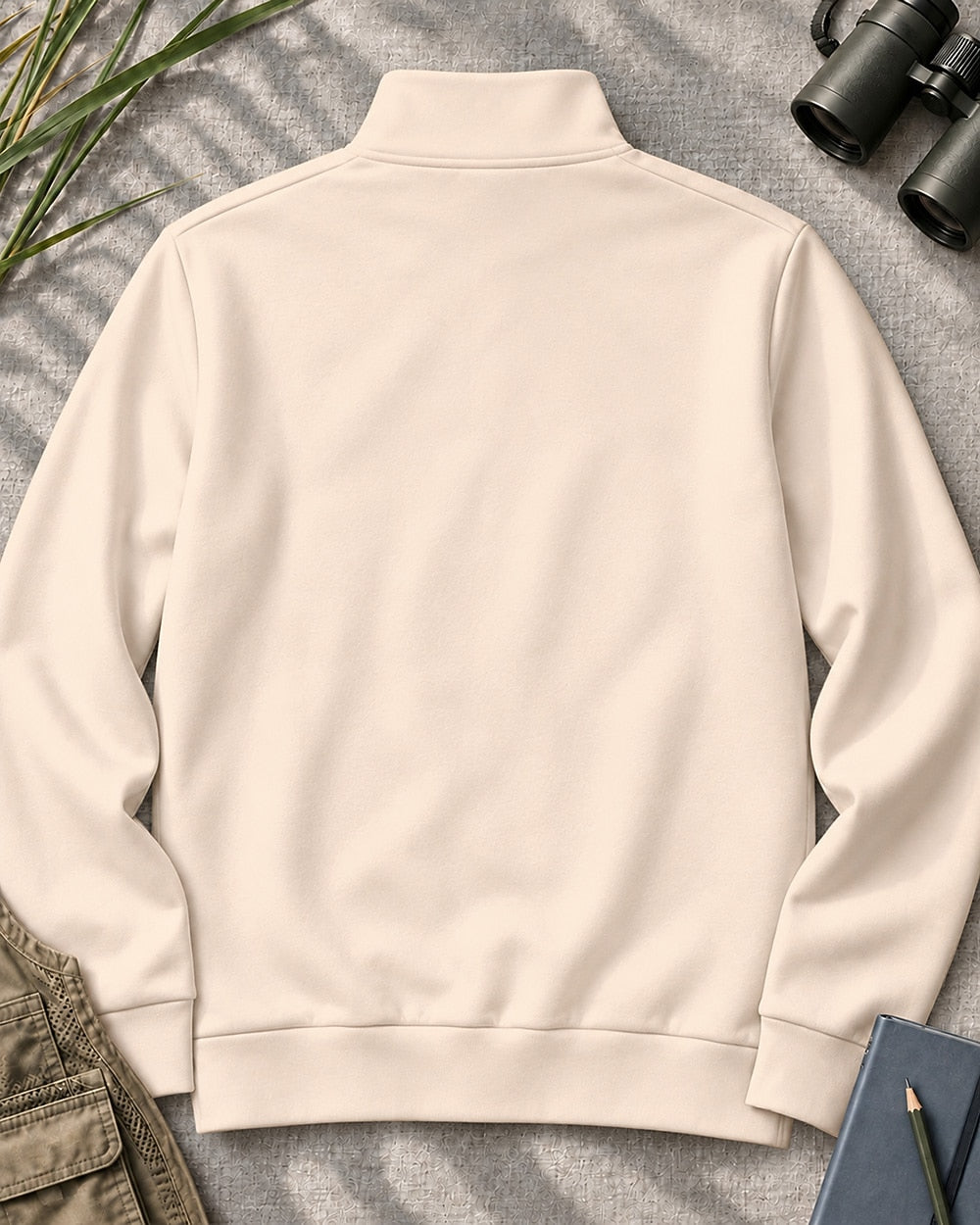 Backyard Birds Squirrel Feeder Roll Call UPF50+ Spandex Quarter-Zip Stretch Sweatshirt