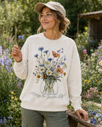 Wildflower Bouquet Botanical Living Garden Life Sweatshirt