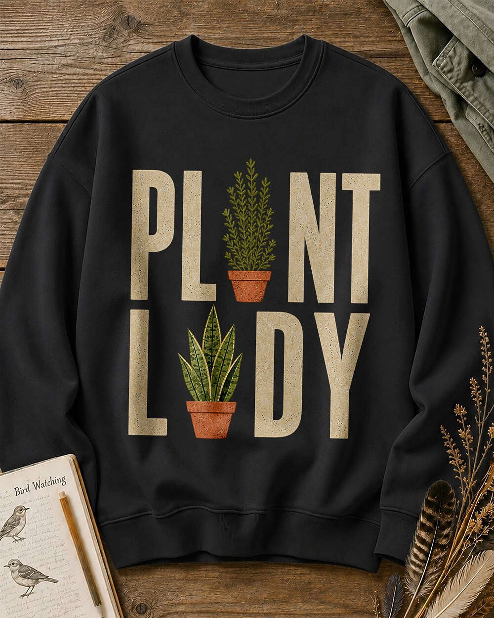 Plant Lady Snake Plant Botanical Gardening Sweatshirt