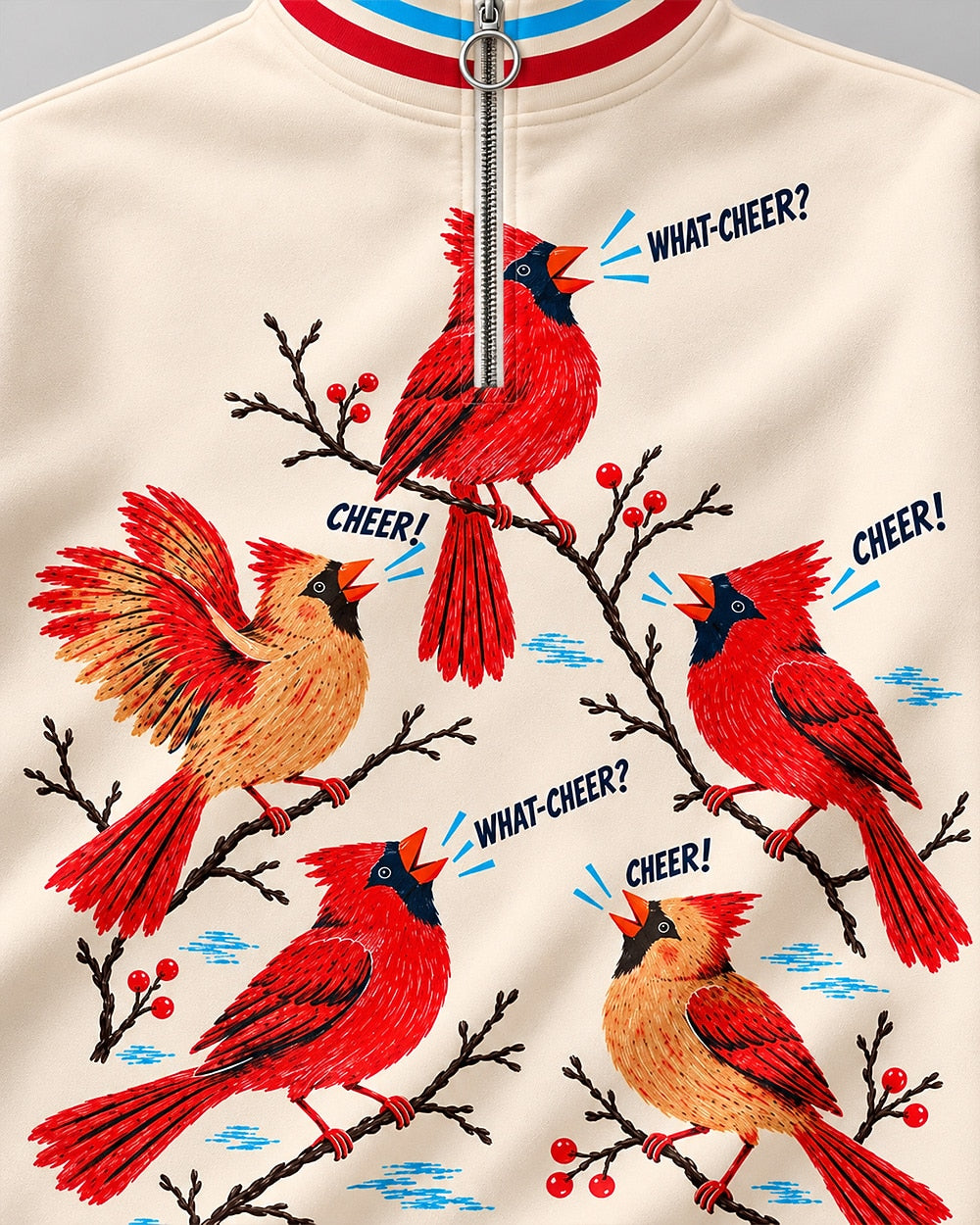 Cardinal What Cheer Winter UPF50+ Spandex Quarter-Zip Stretch Sweatshirt