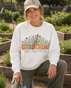 Wildflower Gardening Trowel Good Things Take Time Sweatshirt