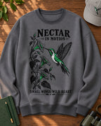 Hummingbird Trumpet Flower Nectar Garden Wildflower Bird Watching Sweatshirt