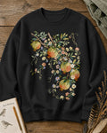 Pomegranate Floral Vintage Botanical Harvest Garden Sweatshirt