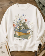 Wildflower Books Vintage Botanical Garden Reader Sweatshirt