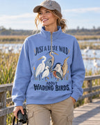 Wadina Birds Just A Little Wild UPF50+ Spandex Quarter-Zip Stretch Sweatshirt