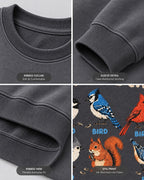 Feeder Roll Call Backyard Birds Graphic Sweatshirt
