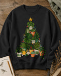 Monstera Potted Houseplant Christmas Tree Gardening Sweatshirt for garden and nature lovers – product image 6