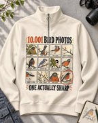 Funny Bird Photography Robin UPF50+ Spandex Quarter-Zip Stretch Sweatshirt