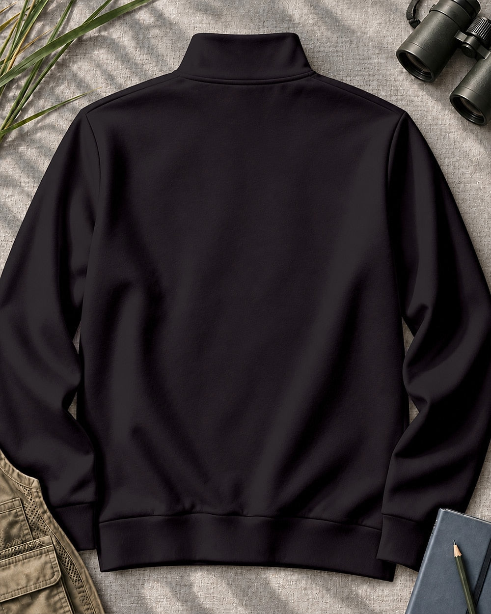 American Robin Peony Floral UPF50+ Spandex Quarter-Zip Stretch Sweatshirt