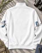 Flying Great Blue Herons UPF50+ Spandex Quarter-Zip Stretch Sweatshirt
