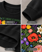 Poppy Daisy Frame Floral Garden Graphic Sweatshirt