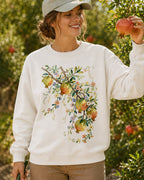 Pomegranate Floral Vintage Botanical Harvest Garden Sweatshirt