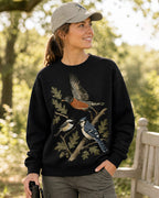 American Robin Chickadee Blue Jay Woodland Birdwatching Sweatshirt