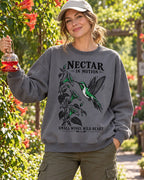 Hummingbird Trumpet Flower Nectar Garden Wildflower Bird Watching Sweatshirt