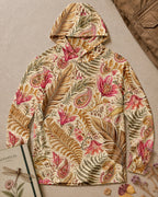 UPF 50+ Pink Lily Paisley Vintage Botanical Sun Hoodie for garden and nature lovers – product image 1