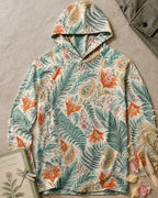 UPF 50+ Pink Lily Paisley Vintage Botanical Sun Hoodie for garden and nature lovers – product image 5
