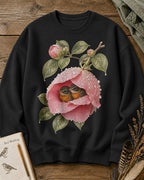 American Robin Nesting Rose Flower Birdwatching Sweatshirt
