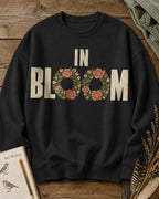 In Bloom Floral Wreath Botanical Garden Sweatshirt