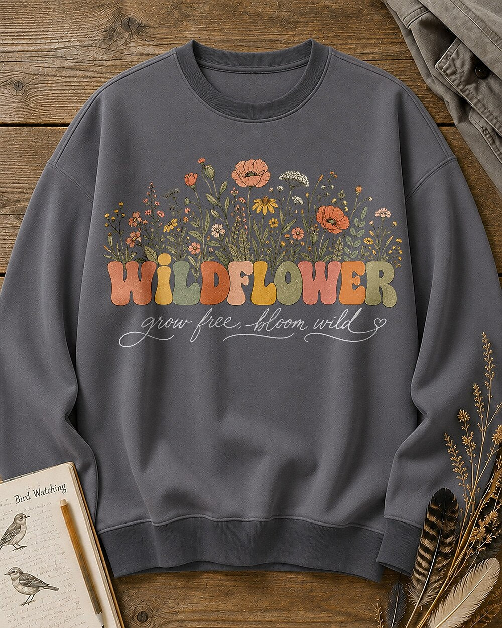 Poppy Wildflower Grow Free Bloom Wild Sweatshirt for garden and nature lovers – product image 6