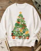 Potted Snake Plant Christmas Tree Gardening Sweatshirt for garden and nature lovers – product image 5