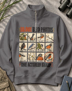 Funny Bird Photography Robin UPF50+ Spandex Quarter-Zip Stretch Sweatshirt