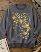Pomegranate Floral Vintage Botanical Harvest Garden Sweatshirt