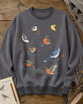 Spring Backyard Birdwatching Songbirds Graphic Sweatshirt