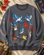 Autumn Songbirds Birdwatching Graphic Sweatshirt